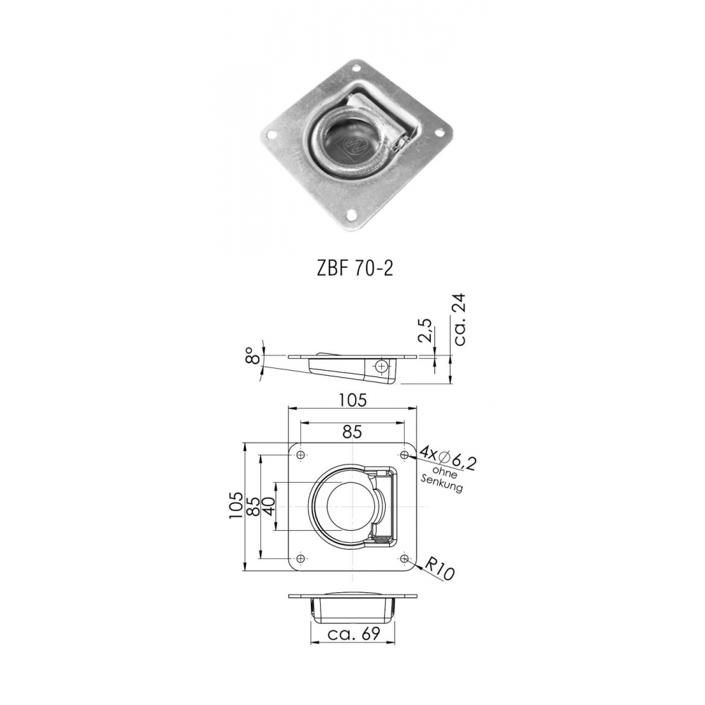 Купить петля крепления груза 105х105х24 zbf 70-2 (w 6776) winterhoff по цене 930 р.. Низкие цены. Большой выбор. Доставка по всей России. Интернет-магазин в Москве. Только положительные отзывы!