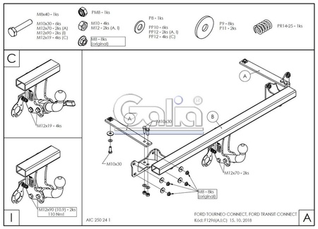Купить фаркоп ford transit connect, tourneo connect 2014- f129c galia по цене 28 072 р. Низкие цены. Большой выбор. Доставка по всей России. Интернет-магазин в Москве. Только положительные отзывы!