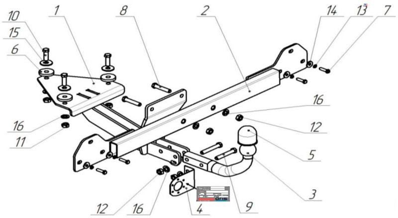 Купить фаркоп chery tiggo 2 2017-2019 - 7611-a oris по цене  Низкие цены. Большой выбор. Доставка по всей России. Интернет-магазин в Москве. Только положительные отзывы!