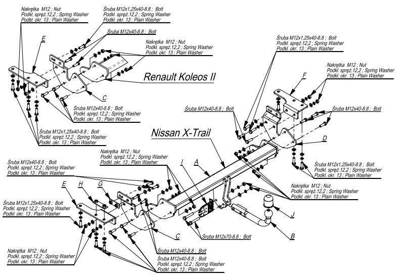 Купить фаркоп renault koleos 2017-, nissan x-trail t32 2015- r.069 imiola по цене  Низкие цены. Большой выбор. Доставка по всей России. Интернет-магазин в Москве. Только положительные отзывы!