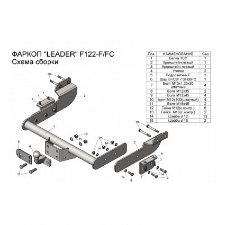 Купить фаркоп ford transit 2014- f122-f лидер-плюс по цене  Низкие цены. Большой выбор. Доставка по всей России. Интернет-магазин в Москве. Только положительные отзывы!