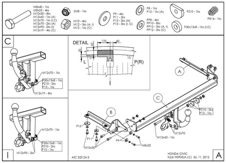Купить фаркоп honda civic хетчбек 5 дверей 2012-2017 - h090a galia по цене  Низкие цены. Большой выбор. Доставка по всей России. Интернет-магазин в Москве. Только положительные отзывы!