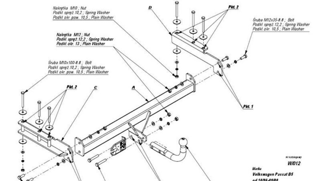 Купить фаркоп skoda superb i 2002-2008, volkswagen passat b5 седан/универсал 1996-2005 - w.012 imiola по цене  Низкие цены. Большой выбор. Доставка по всей России. Интернет-магазин в Москве. Только положительные отзывы!
