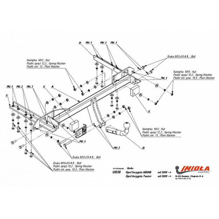 Купить фаркоп opel insignia 2008-2017 - o.038 imiola по цене  Низкие цены. Большой выбор. Доставка по всей России. Интернет-магазин в Москве. Только положительные отзывы!