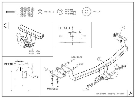 Купить фаркоп kia carens 2006-2013 - k032a galia по цене  Низкие цены. Большой выбор. Доставка по всей России. Интернет-магазин в Москве. Только положительные отзывы!