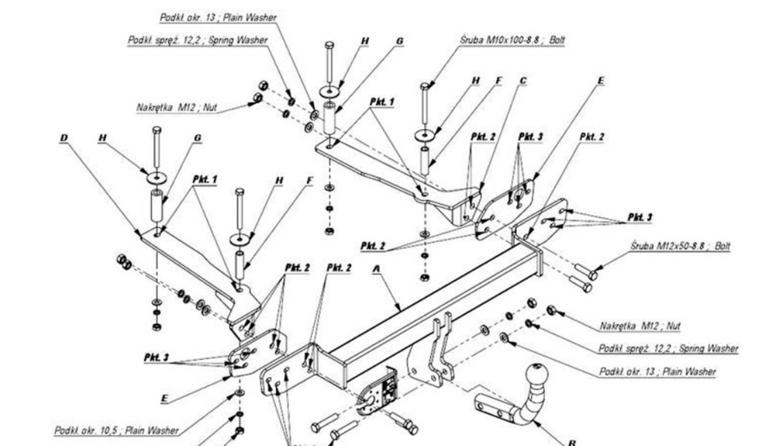 Купить фаркоп honda accord седан 2002-2008 - h.010 imiola по цене  Низкие цены. Большой выбор. Доставка по всей России. Интернет-магазин в Москве. Только положительные отзывы!
