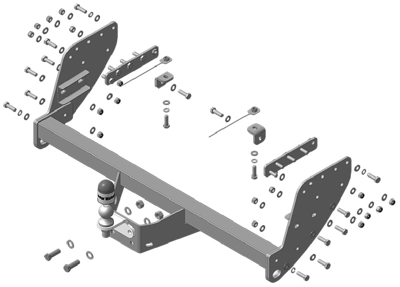 Купить фаркоп mitsubishi l200 2007-2015 (кроме long), l200 2015-, fiat fullback 2016- 91301-fe motodor по цене  Низкие цены. Большой выбор. Доставка по всей России. Интернет-магазин в Москве. Только положительные отзывы!