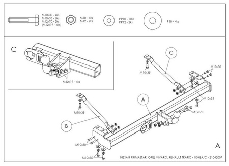 Купить фаркоп nissan primastar, opel vivaro, renault trafic 2002-2014 - n048c galia по цене 28 342 р. Низкие цены. Большой выбор. Доставка по всей России. Интернет-магазин в Москве. Только положительные отзывы!