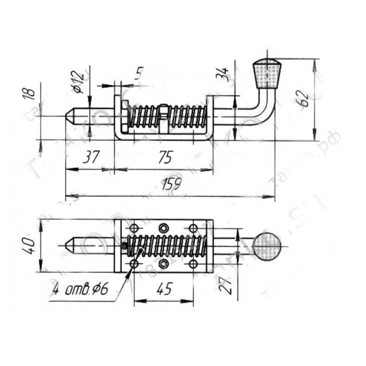 Купить засов пружинный 160 мм прицепа борта t023000 по цене 450 р.. Низкие цены. Большой выбор. Доставка по всей России. Интернет-магазин в Москве. Только положительные отзывы!